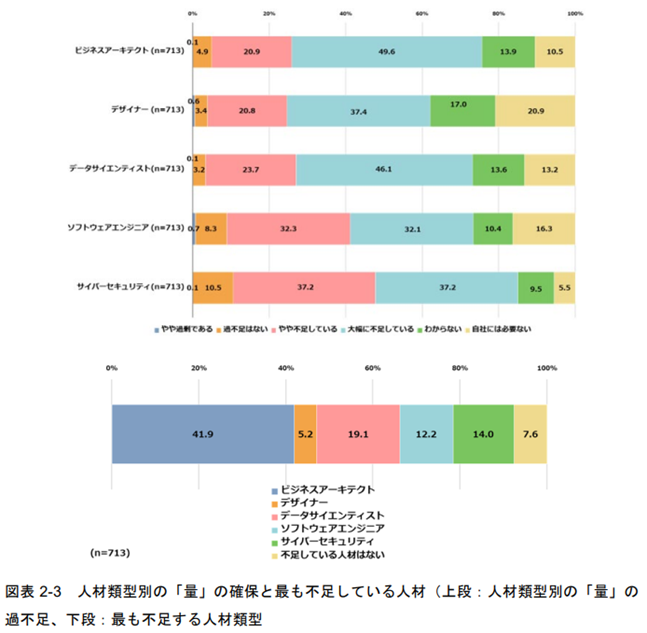 DX動向2024 人材の量 人材類型