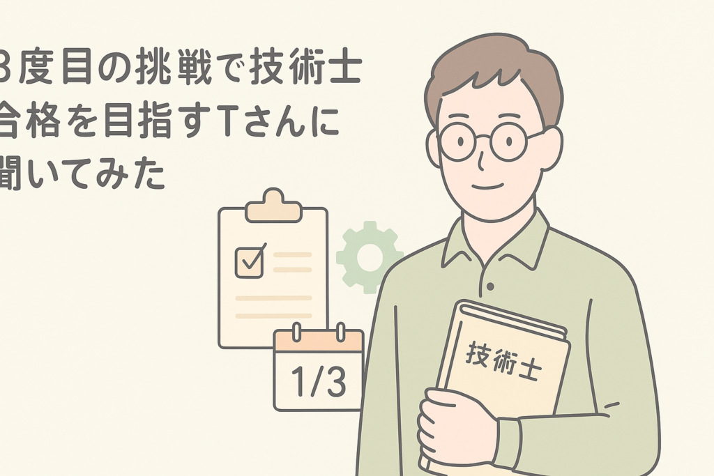 技術士のたまご|3度目の挑戦で技術士合格を目指すTさん